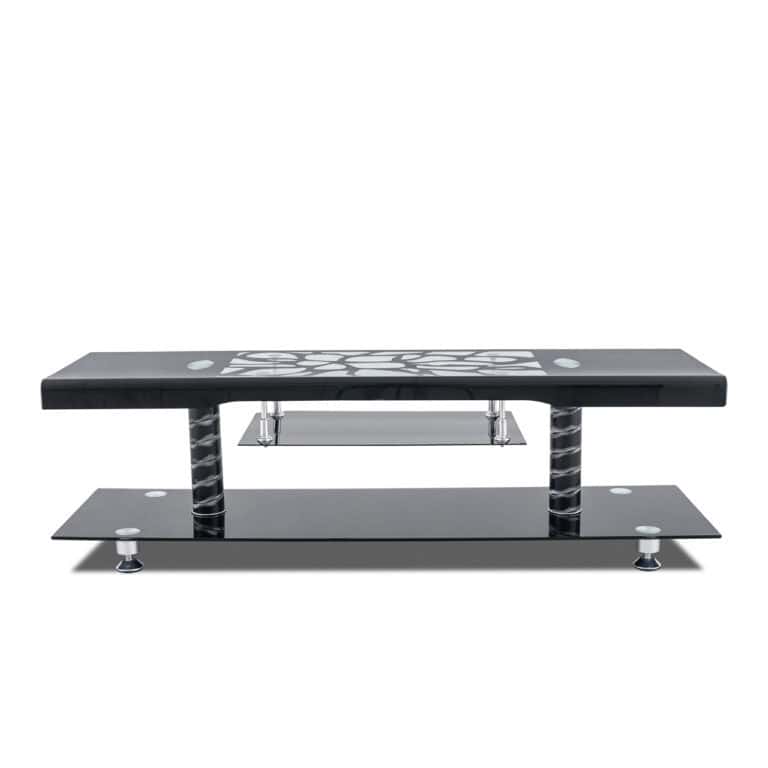 Plasma Glass TV Stand - Black