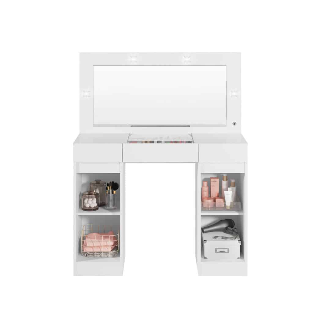 Dressing Table With LED Lights - Studio White