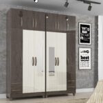 2 Piece Wardrobe - Moccacino/Natura 3D