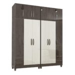 2 Piece Wardrobe - Moccacino/Natura 3D