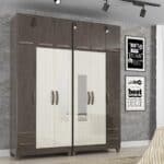 2 Piece Wardrobe - Moccacino/Natura 3D