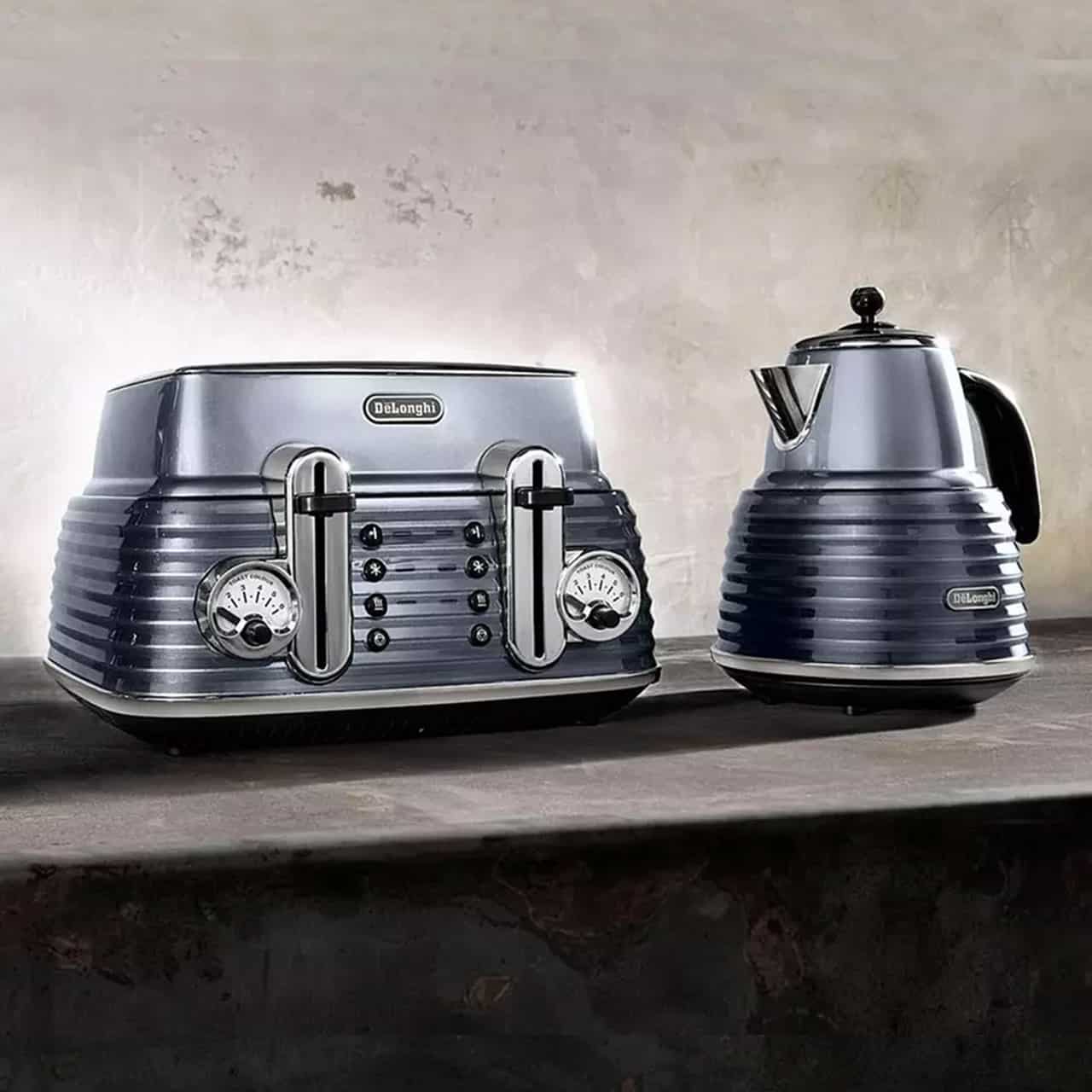 Delonghi - Scultura Kettle & Toaster Pack (Blue)