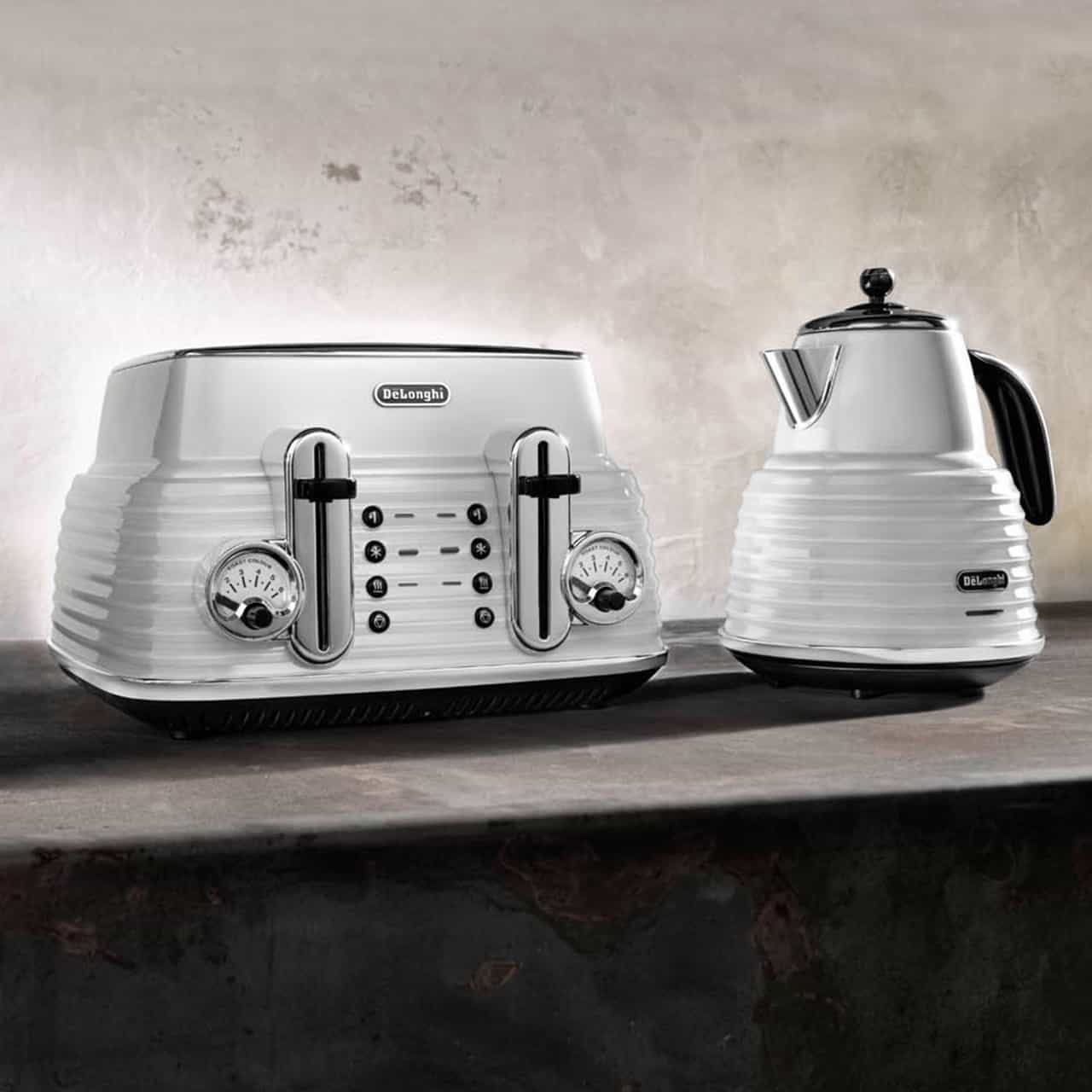 Delonghi - Scultura Kettle & Toaster Pack (White)
