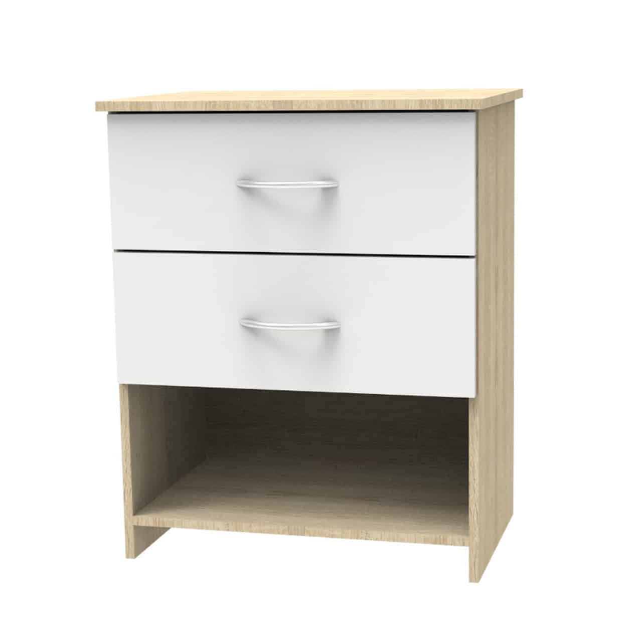 Modern Nightstand - Available in 2 Colours - Sonama Oak + Black