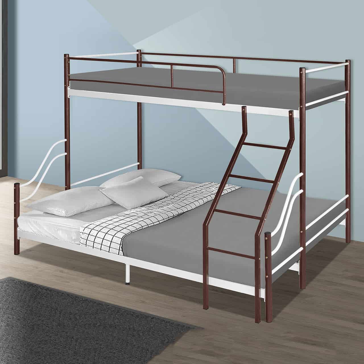 Metal Tri Bunk - Antique Brown + White