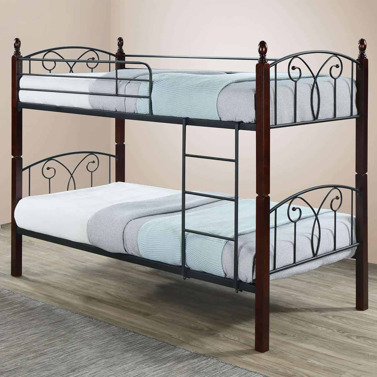 Wooden & Steel Bunk Bed