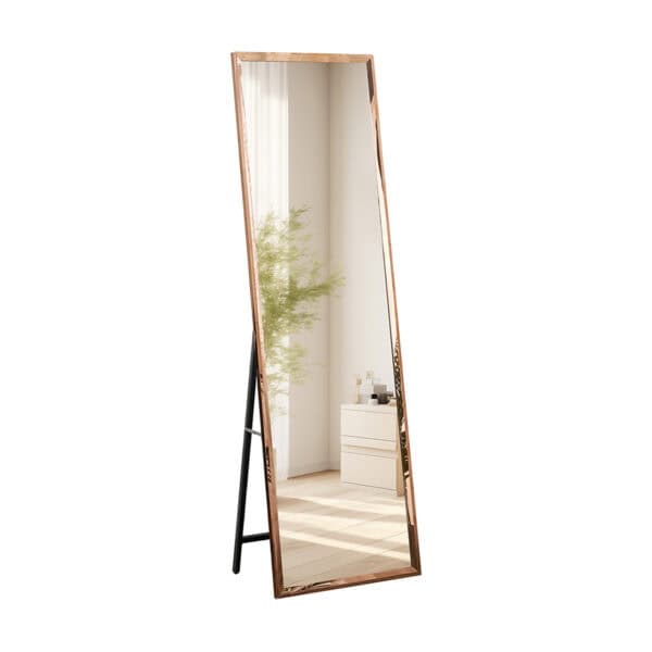 Gold Frame Modern Floor Standing Mirror