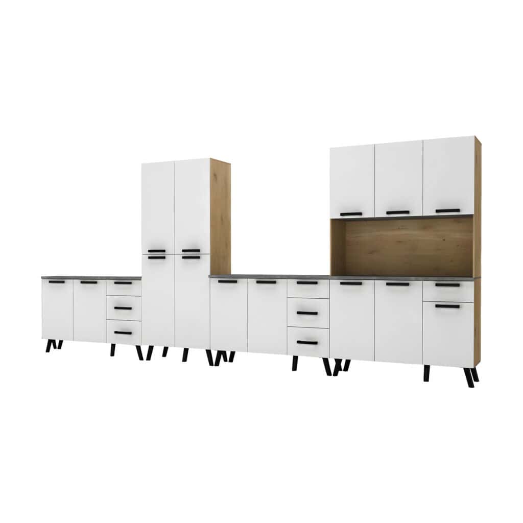 Marbella Two Tone Solid Wood Modern 4 Piece Kitchen Table Chair Set