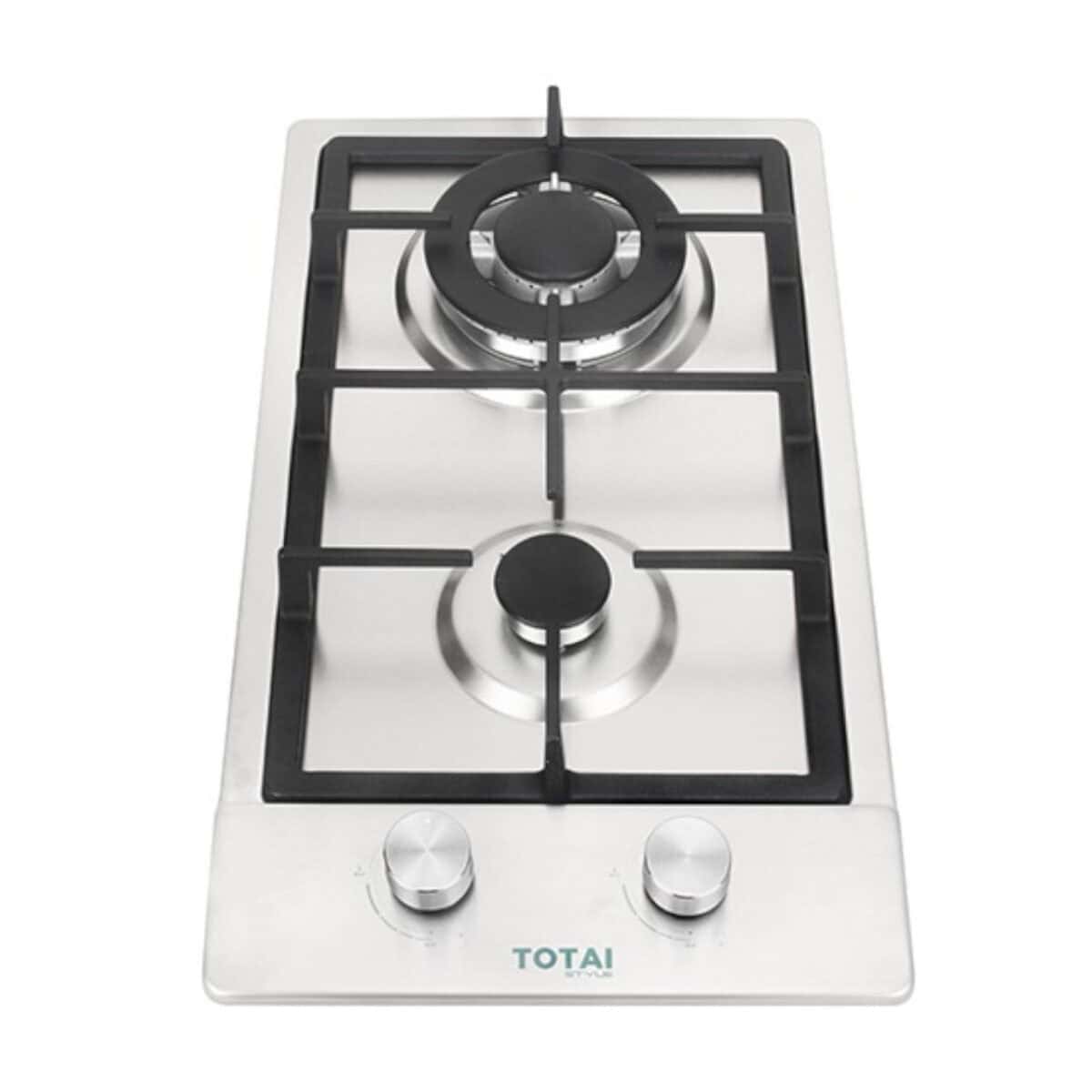 Totai - 2 Burner Gas Hob Stainless Steel - TS2BNRSS