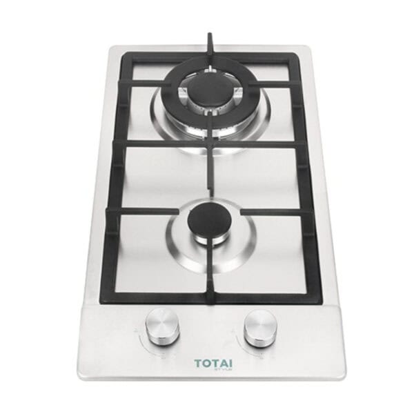 Totai - 2 Burner Gas Hob Stainless Steel - TS2BNRSS