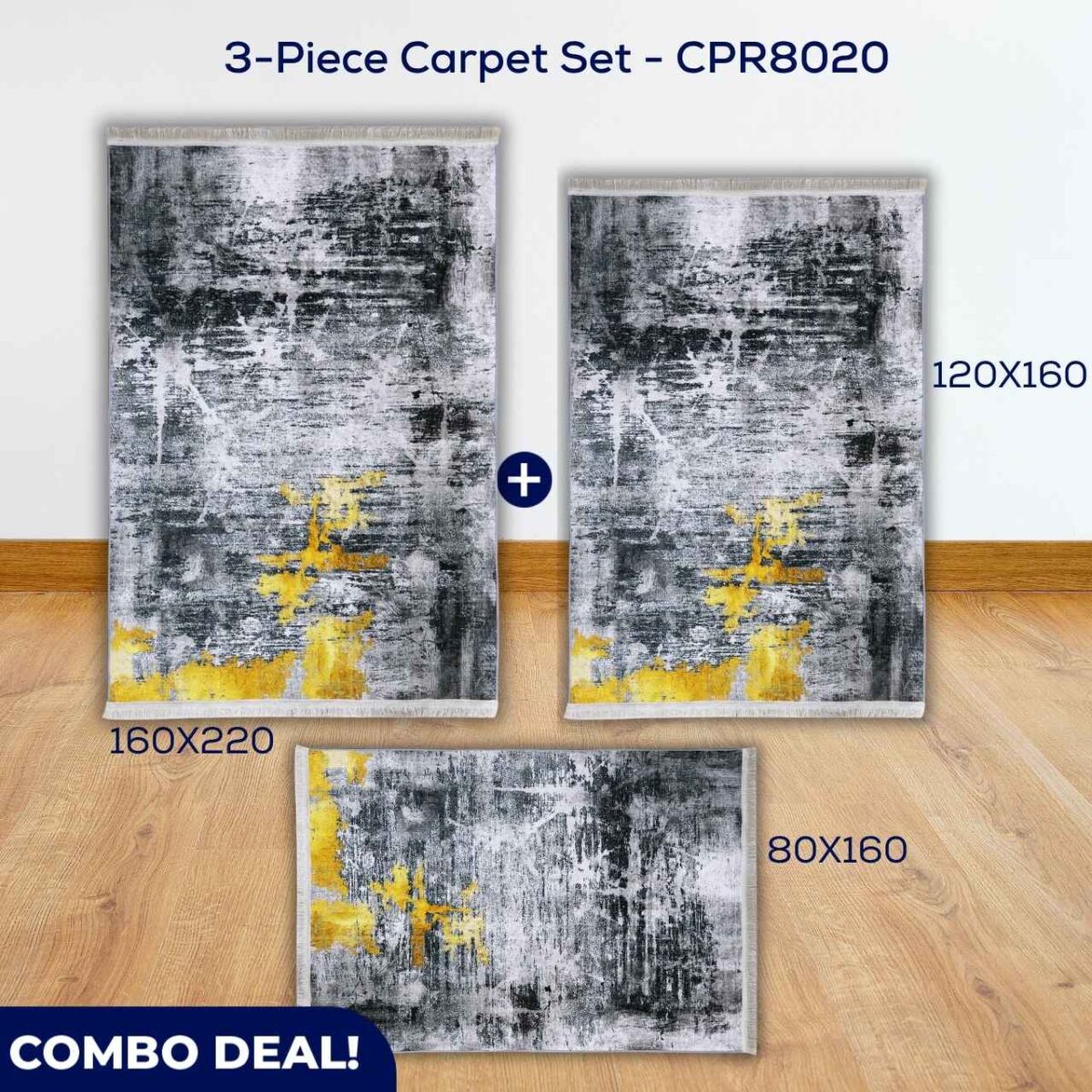 Exclusive 3-Piece Printed Rug Set - Image 1