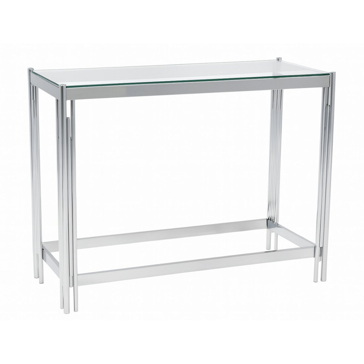 Modern Glass Chrome Console Table - MW300 - Image 1