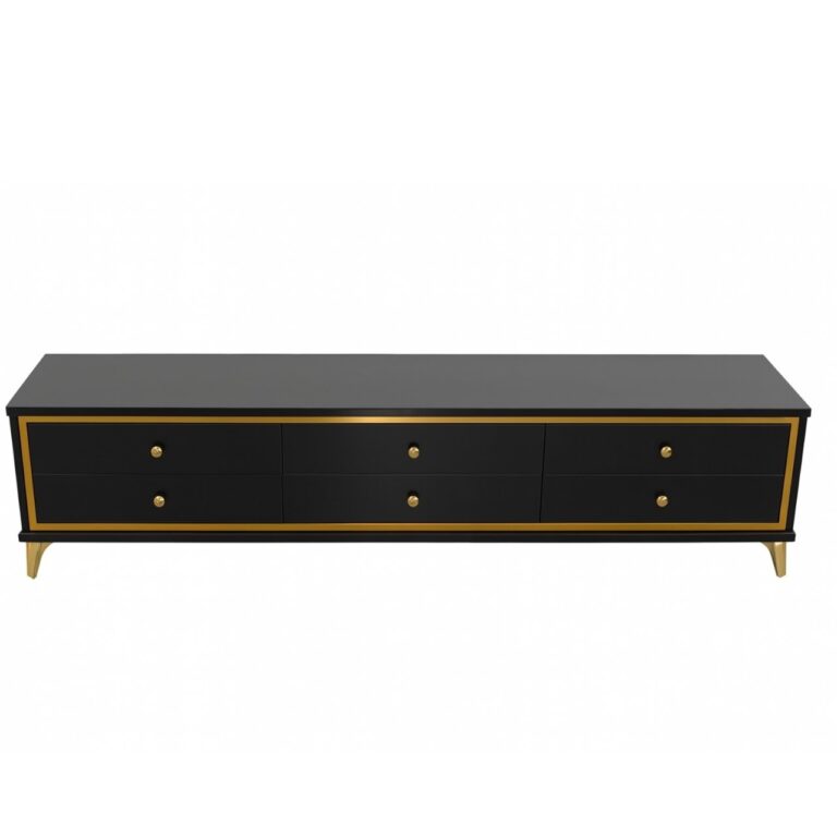Modern Black & Gold TV Stand – MWTV958
