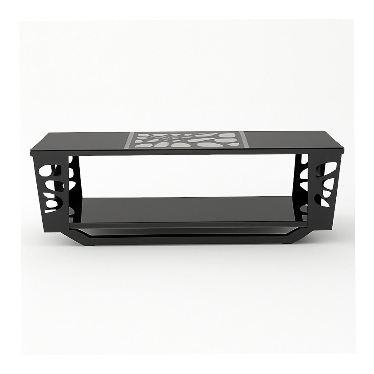 Modern Black Glass TV Stand - MWTV243 - Image 1