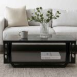 Modern Black Laser-Cut Coffee Table – MWCT243 - Image 2